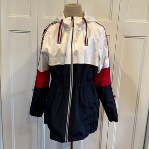 Tommy Hilfiger Women's Red, White, and Navy Jacket